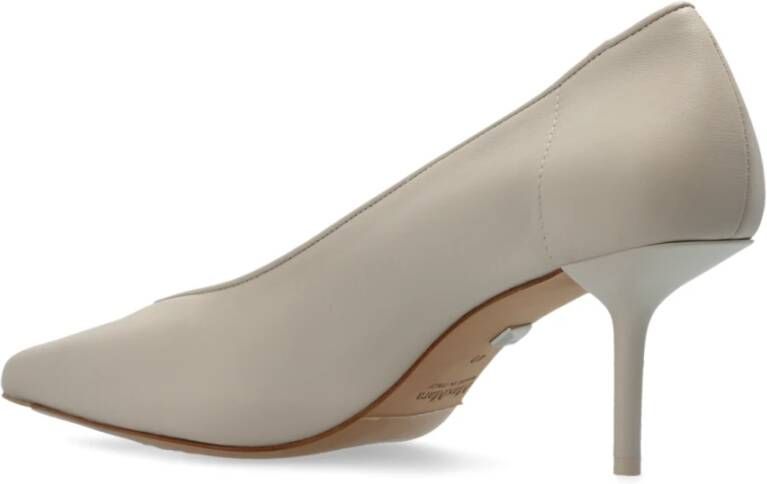 Max Mara Leren schoenen met hak Beige Dames