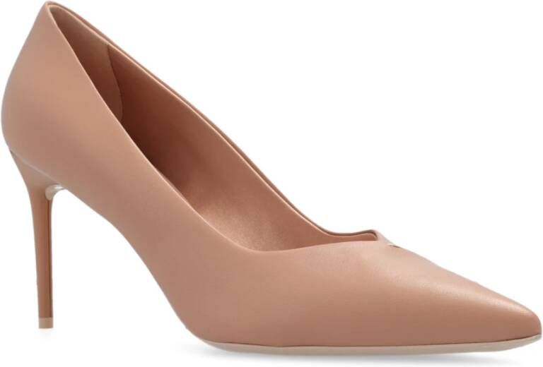 Max Mara Leren stiletto pumps Beige Dames