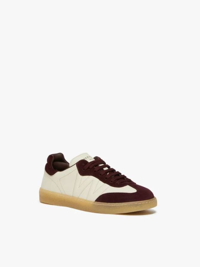 Max Mara Weekend Bicolor Leren Sneakers Beige Dames