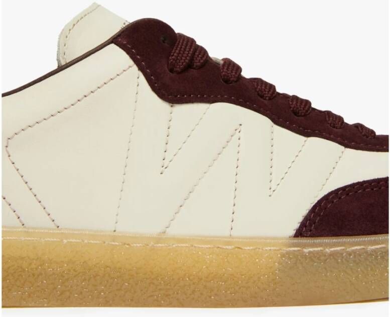 Max Mara Weekend Bicolor Leren Sneakers Beige Dames