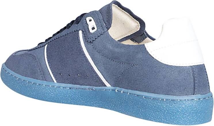 Max Mara Weekend Blauwe Leren Sneaker met Logo Blue Dames