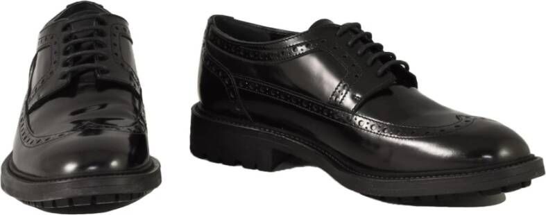 Max Mara Weekend Leren schoenen met rubberen zool Black Dames