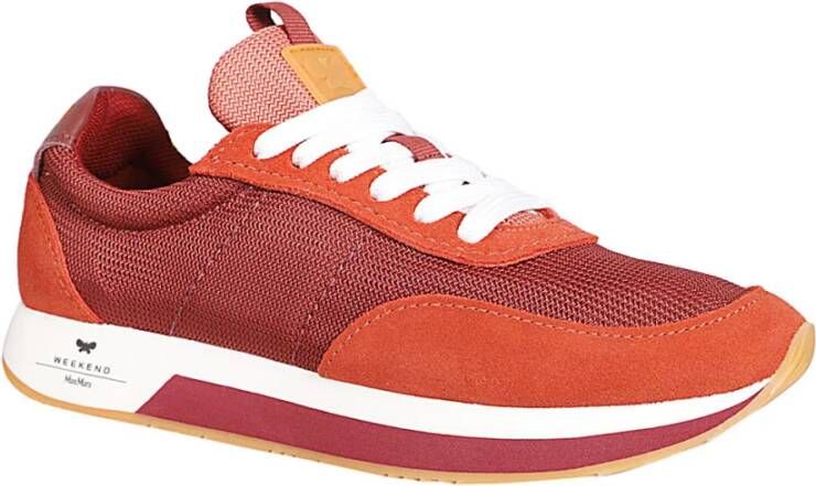 Max Mara Weekend Rust Nylon Sneaker Orange Dames