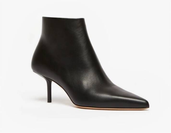 Max Mara Zwarte leren potloodhak laarzen Black Dames