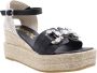 Maypol Verhoog je stijl met Spree Wedge Heels Black Dames - Thumbnail 3