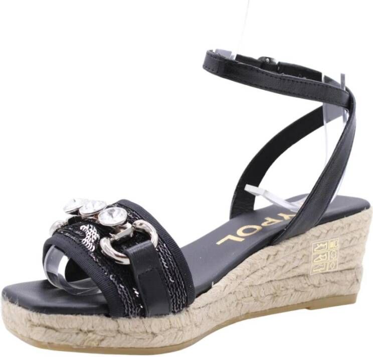 Maypol Stijlvolle Sleehak Sandalen Black Dames