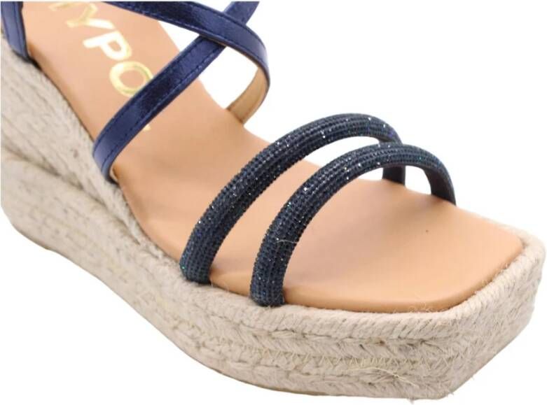 Maypol Stijlvolle Wedge Sandalen Blue Dames