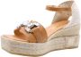 Maypol Stijlvolle Soca Sleehak Sandalen Brown Dames - Thumbnail 4