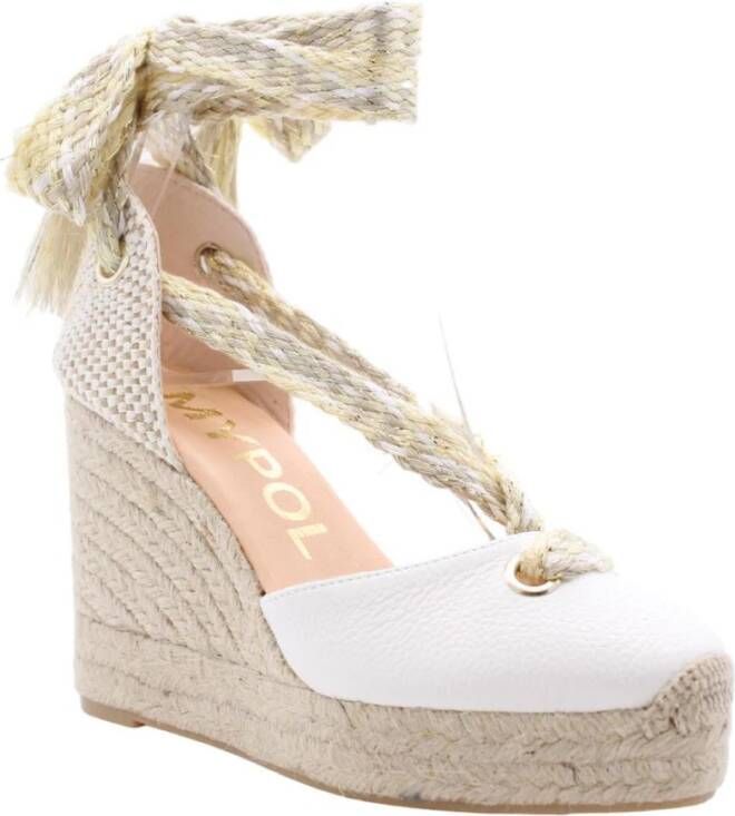 Maypol Stijlvolle Wedge Sandalen White Dames