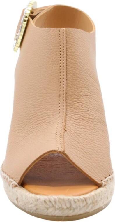 Maypol Stijlvolle Espadrille Sleehakken Brown Dames