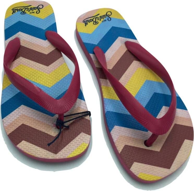 MC2 Saint Barth Dames Slippers met Diverse Prints Multicolor Dames