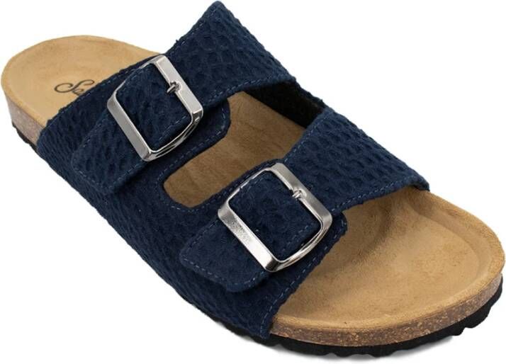 MC2 Saint Barth Sandalen met kurkzool en verstelbare banden Blue Heren