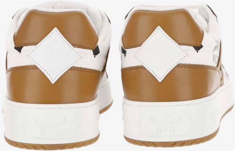 MCM Stijlvolle Cognac Off-White Sneakers Multicolor Heren