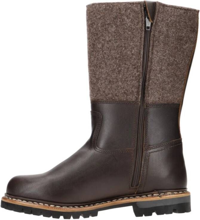 Meindl Winter Leren en Vilt Herenlaarzen Brown Heren