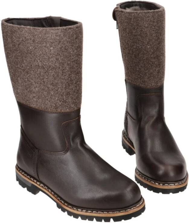 Meindl Winter Leren en Vilt Herenlaarzen Brown Heren