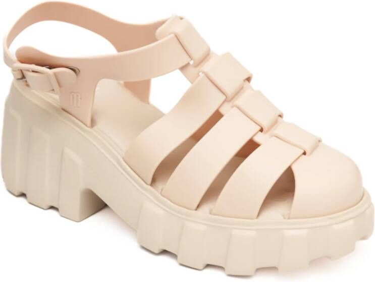 Melissa Beige Fisherman Sandals met Caged Design Beige Dames