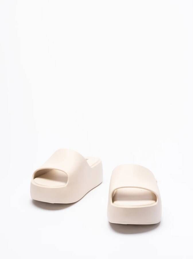 Melissa Beige Platform Slides Beige Dames