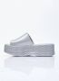 Melissa Geëmbosseerde PVC Platform Slides Gray Dames - Thumbnail 4