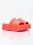 Melissa Geëmbosseerde PVC Platform Slides Orange Dames - Thumbnail 3