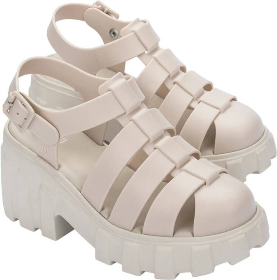 Melissa Band Platform Hak Sandalen Ronde Neus Pink Dames