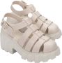 Melissa Band Platform Hak Sandalen Ronde Neus Pink Dames - Thumbnail 6