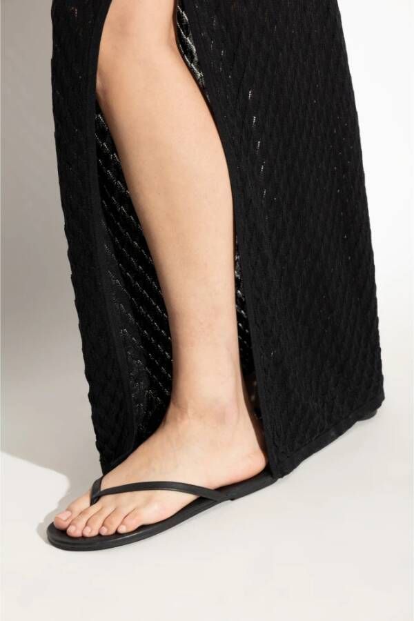 Melissa Odabash Leren slippers Black Dames