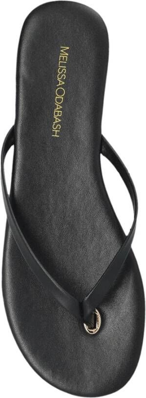 Melissa Odabash Leren slippers Black Dames