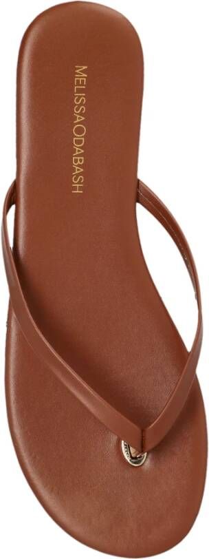 Melissa Odabash Leren slippers Brown Dames