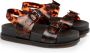 Melissa Plateau Sandalen Bruin Zwart Brede Stijl Brown Dames - Thumbnail 2