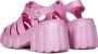 Melissa Band Platform Hak Sandalen Ronde Neus Pink Dames - Thumbnail 9