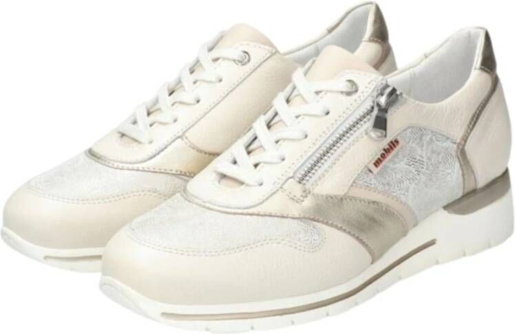 mephisto Beige Ereen Dames Casual Sneakers Beige Dames