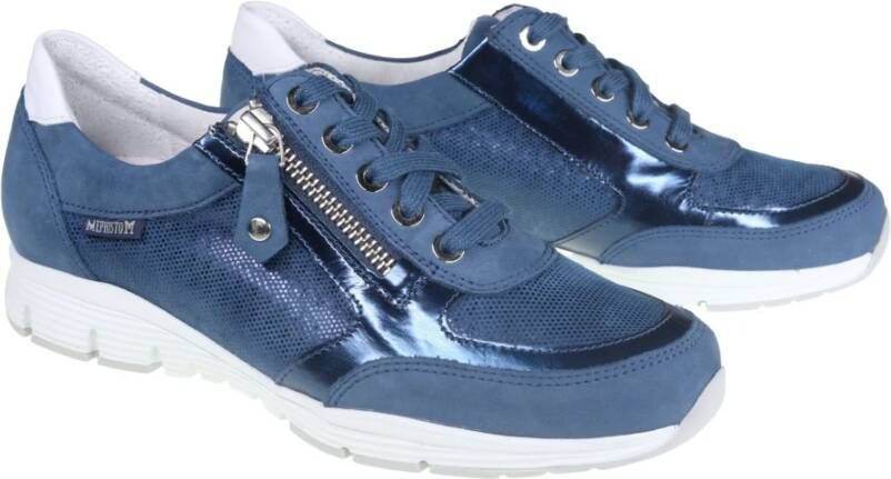 mephisto Blauwe Dames Sneaker Ylona Blue Dames