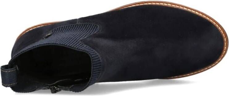 mephisto Blauwe Ergonomische Wijde Enkellaars Blue Dames