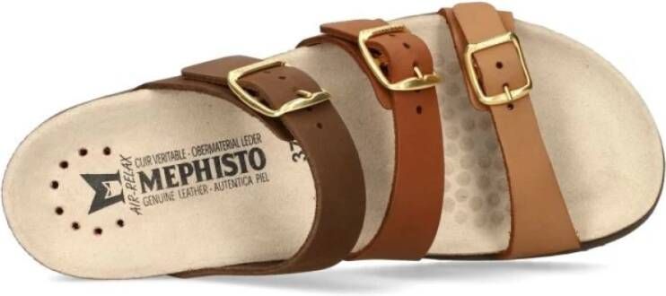 mephisto Bruine Band Sandaal met SOFT-air Technologie Brown Dames