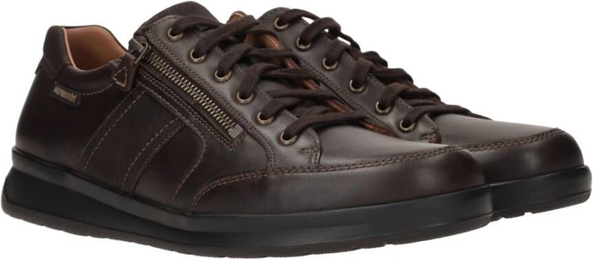 mephisto Bruine Leren Sneaker Comfortabel Stijlvol Brown Heren