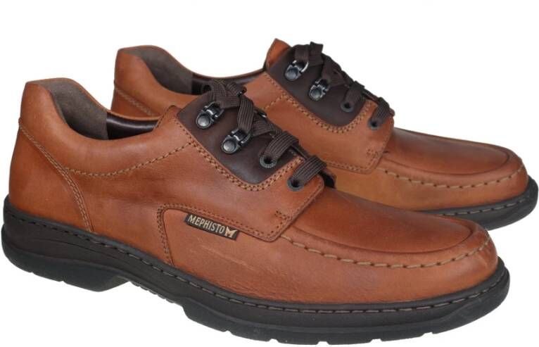 mephisto Bruine veterschoen voor heren Brown Heren