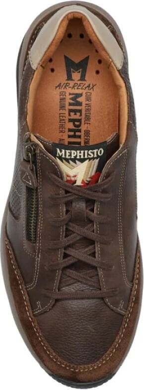 mephisto Bruine vetersneaker voor heren Brown Heren