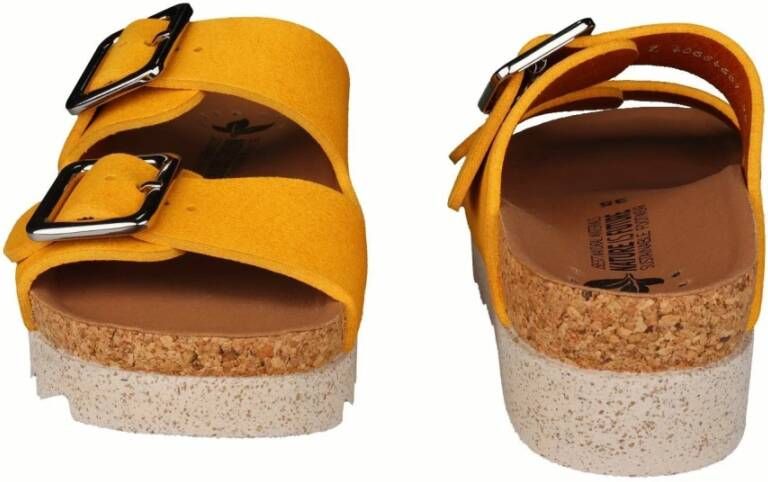 mephisto Comfortabele slide sandaal in Mango geel Yellow Dames