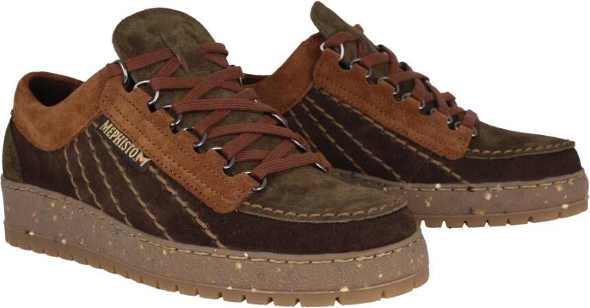 mephisto Donkerbruine veterschoen Rainbow Brown Heren