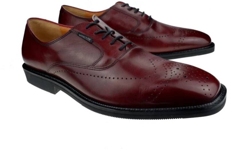 mephisto Elegante Veterschoen met Soft Air Technologie Red Heren