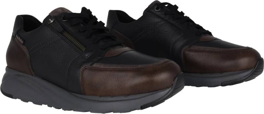 mephisto Ergonomische Brede Sneakers Donkerbruin Brown Heren