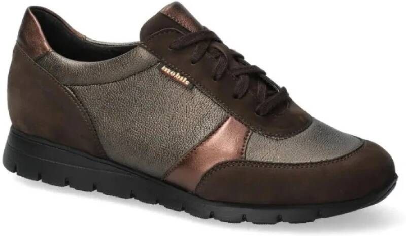 mephisto Ergonomische Leren Sneaker Bruin Brown Dames