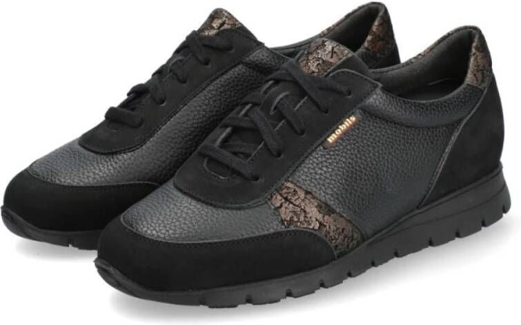 mephisto Ergonomische Leren Sneaker Zwart Black Dames