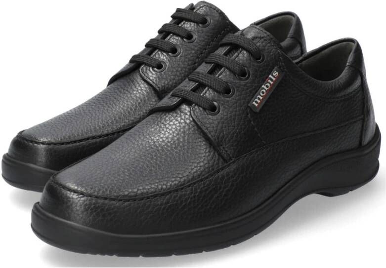 mephisto Ergonomische zwarte schoenen Ezard Black Heren