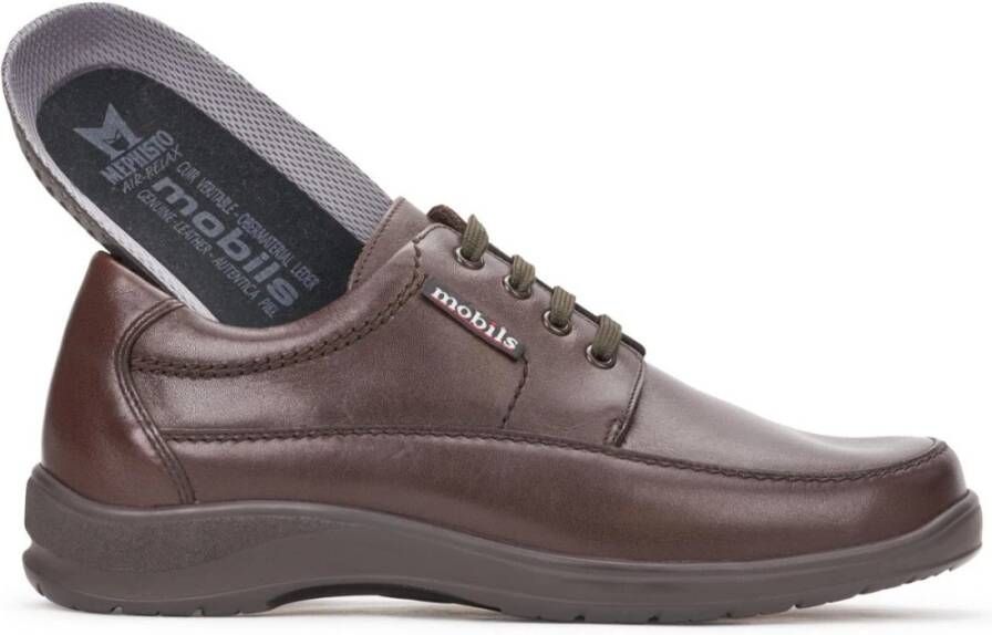 mephisto Ezard Heren Brede Schoenen Bruin Brown Heren