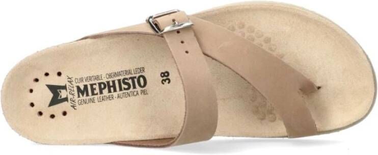 mephisto Flat Sandals Beige Dames