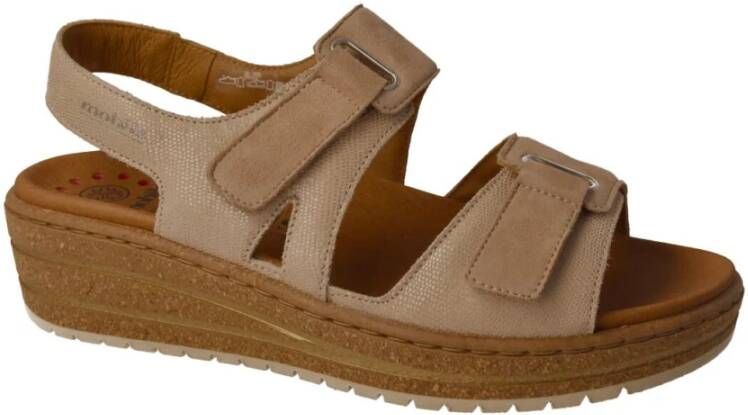 mephisto Flat Sandals Beige Dames