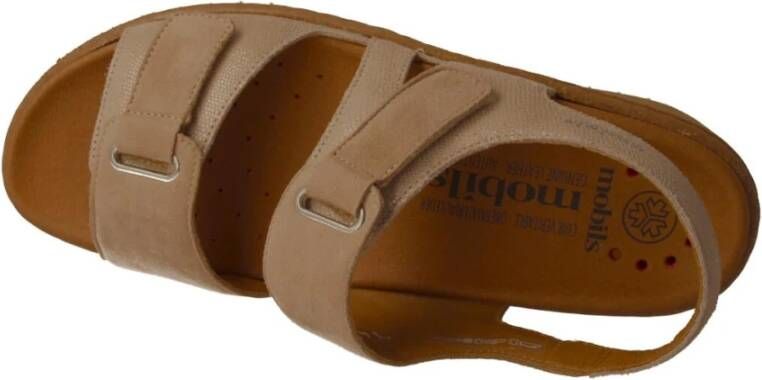 mephisto Flat Sandals Beige Dames