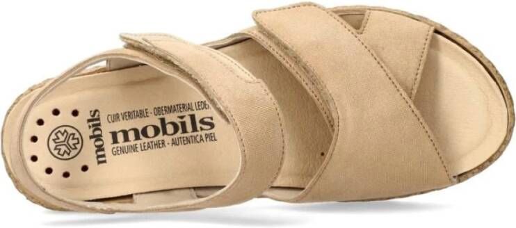 mephisto Flat Sandals Beige Dames