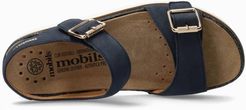 mephisto Flat Sandals Blauw Dames